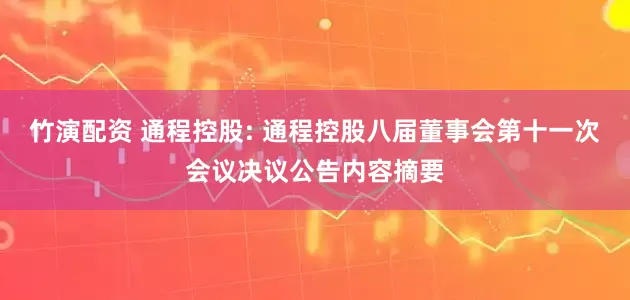 竹演配资 通程控股: 通程控股八届董事会第十一次会议决议公告内容摘要